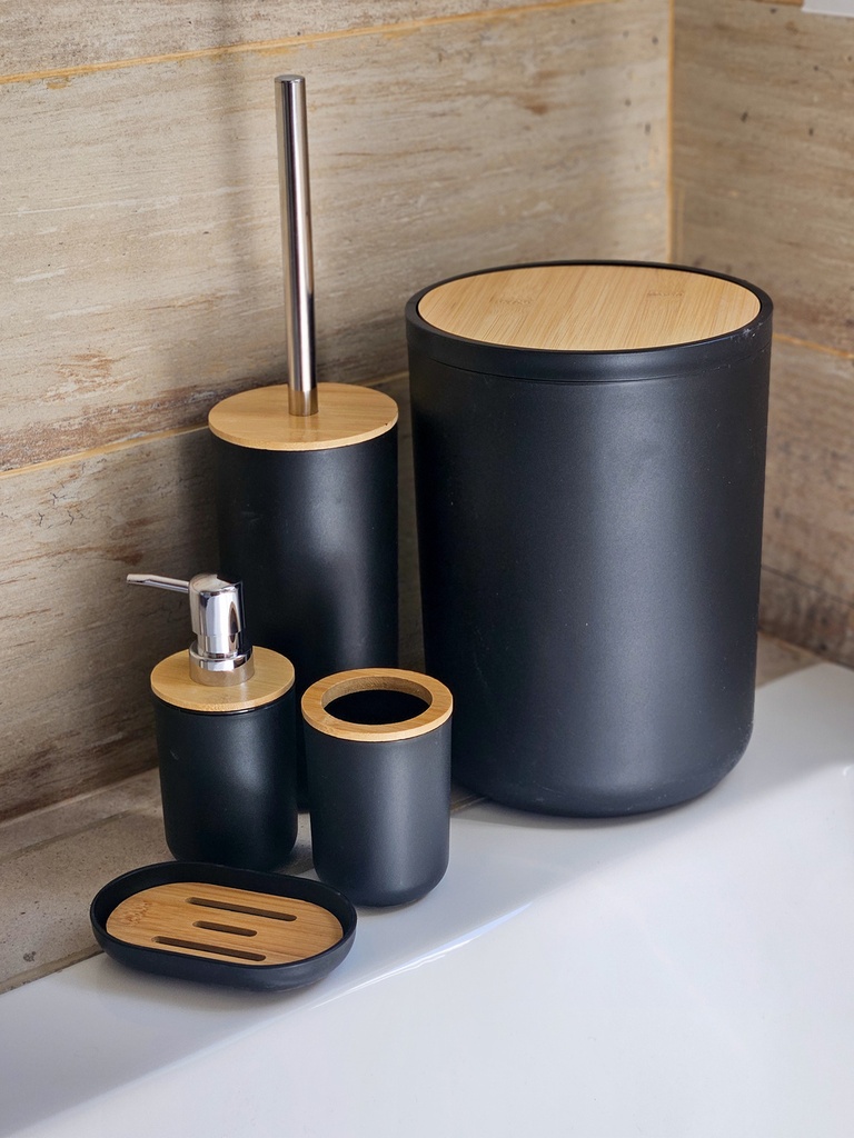 [AAE253] SET X5 PIEZAS DE BAÑO NEGRO - eCommerce 1
