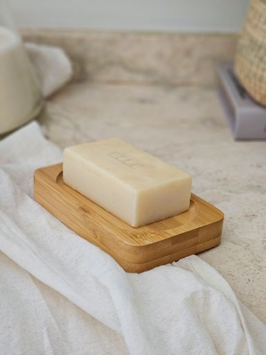 [AAD906] JABONERA DE BAMBOO CON RANURAS
