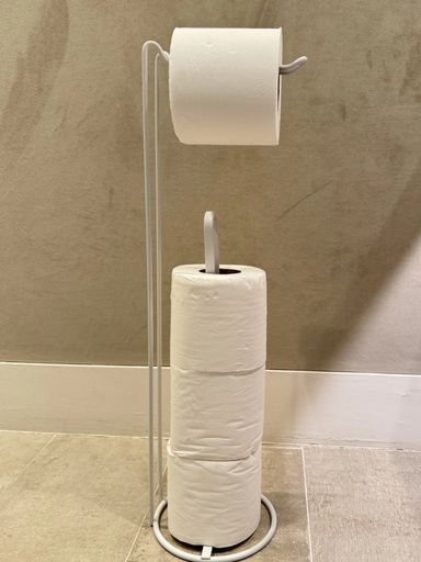 [AAF393] PORTA PAPEL HIGIENICO METALICO BLANCO