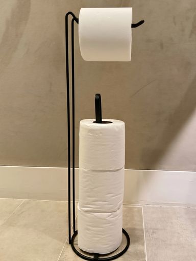 [AAC137.0] PORTA PAPEL HIGIENICO METALICO NEGRO