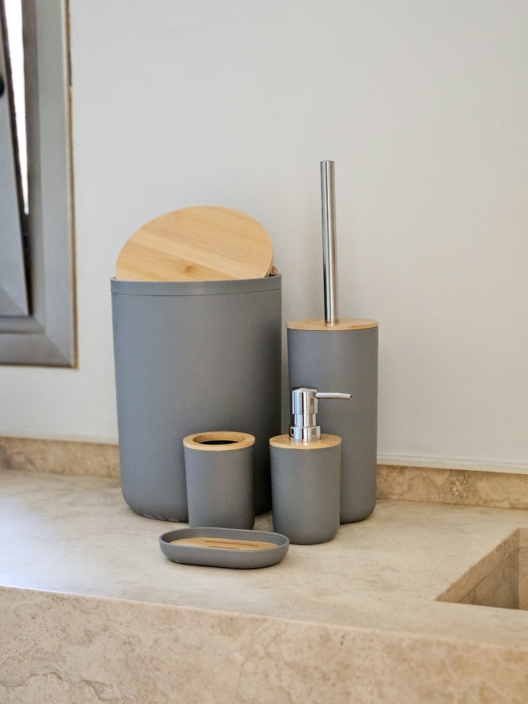 [AAE252] SET X5 PIEZAS DE BAÑO GRIS