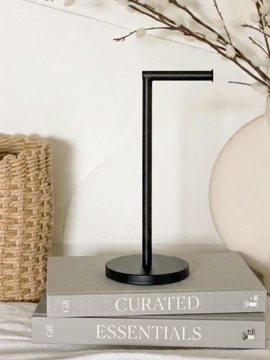 [AAH801] Porta rollo papel higienico plegable negro