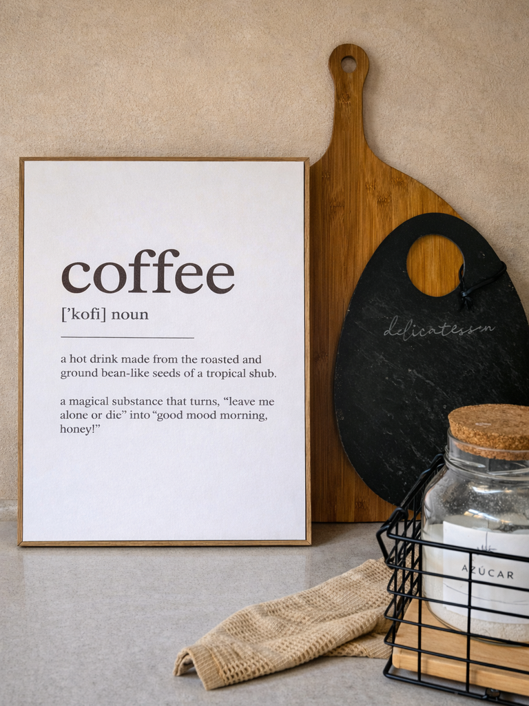 [AAH173] Cuadro Coffee Diccionario 30x40 cm